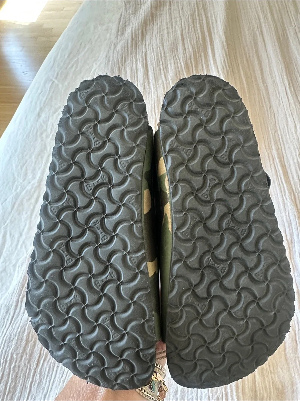 Birkenstock Kids Camouflage Double Buckle Sandals - Green, Tan, Black